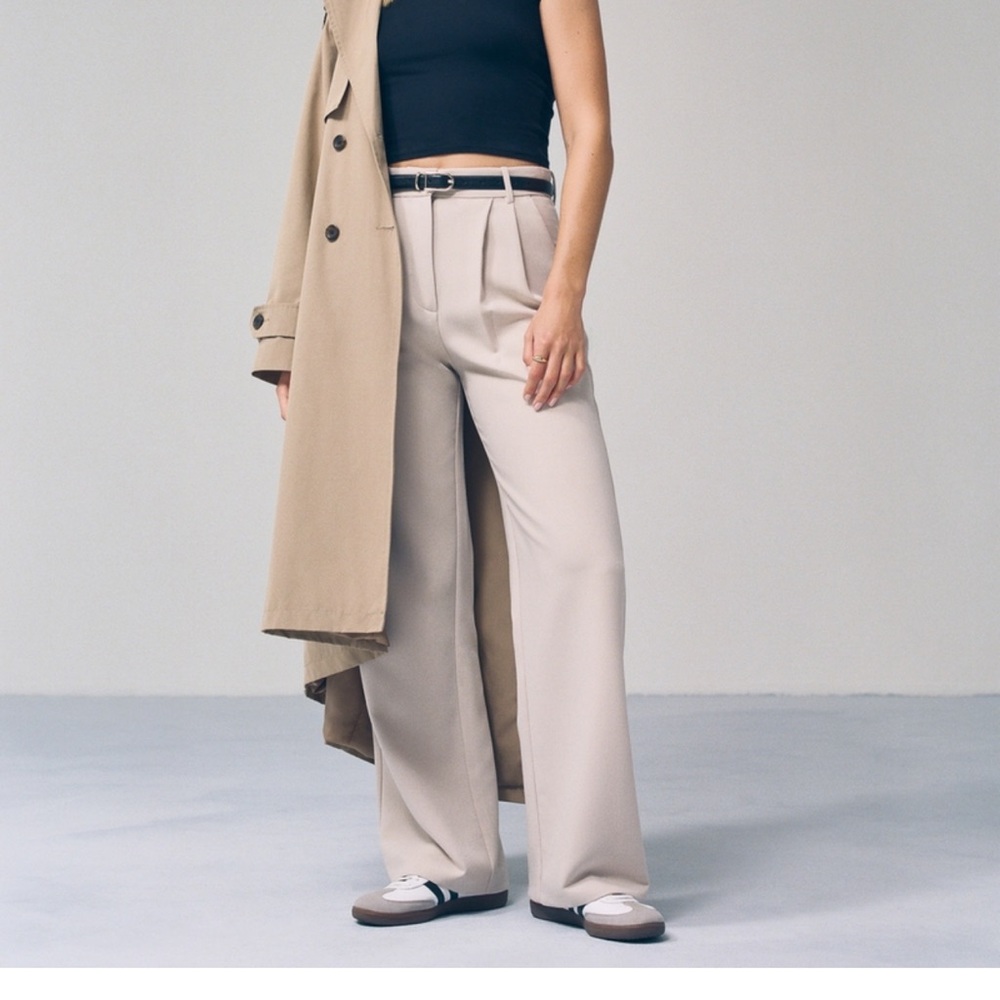 Abercrombie & Fitch Curve Love Sloan Wide-Leg Pants